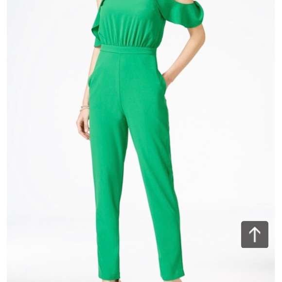 Cold-Shoulder Ruffled Jumpsuit - Picture 2 of 8